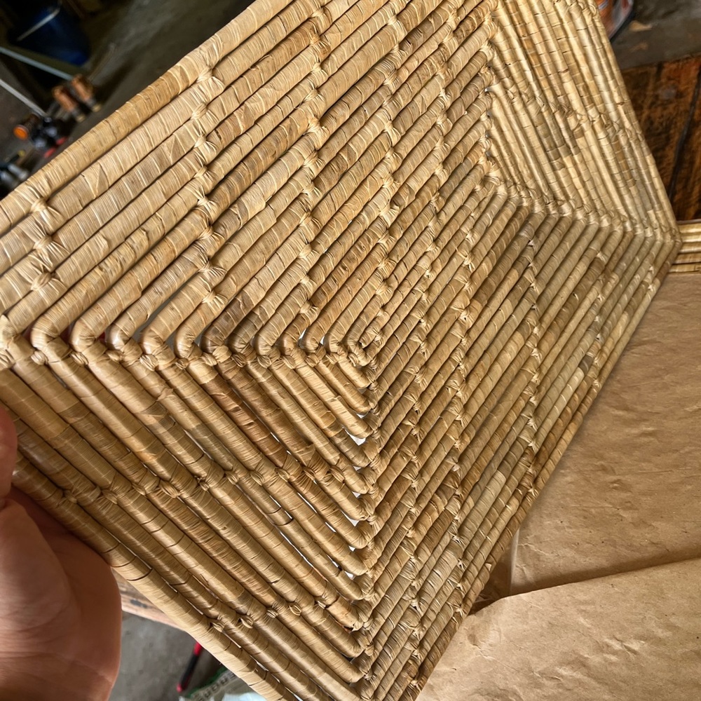 Crate and Barrel rattan placemats